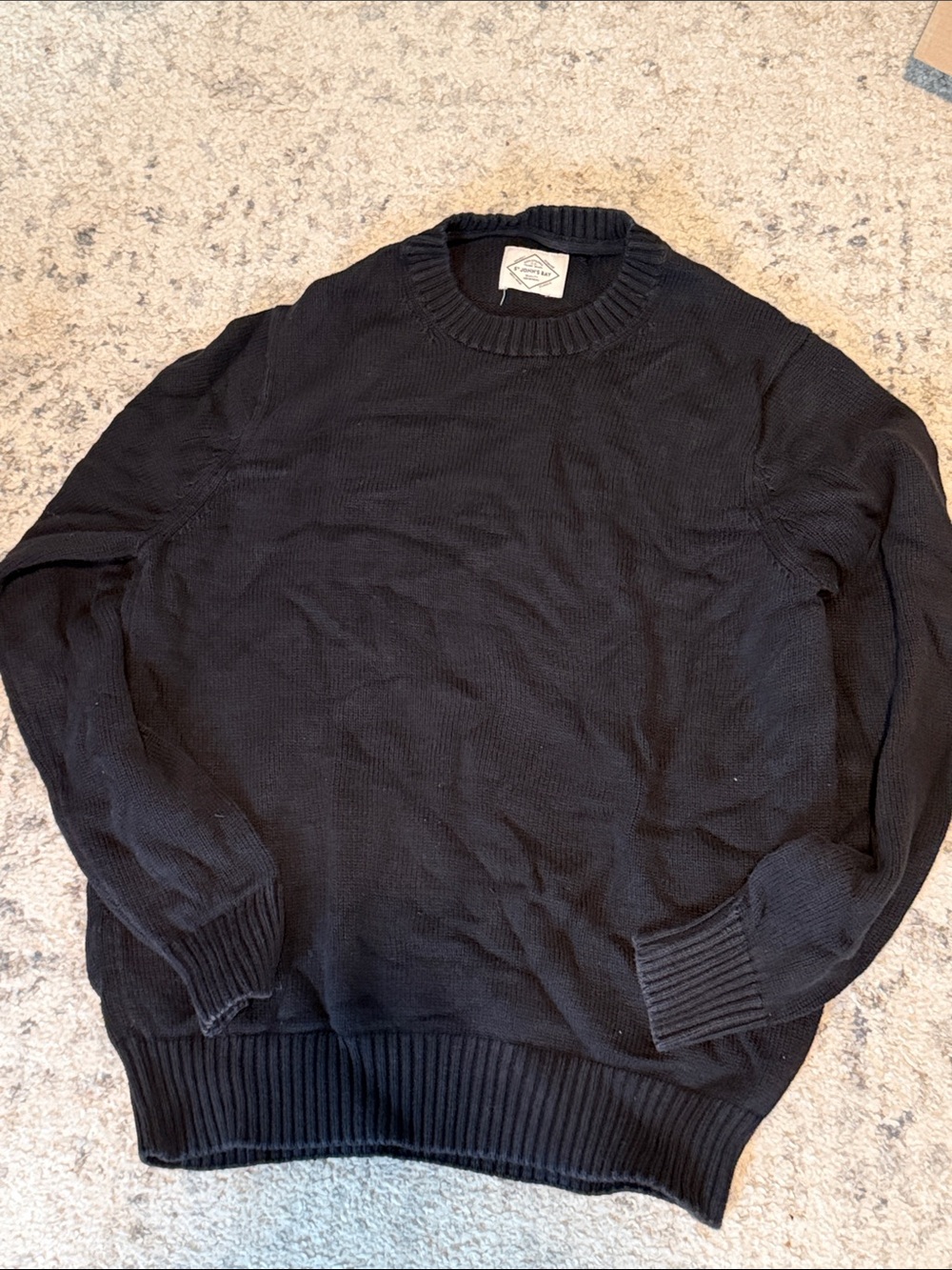 St. John's Bay Black Crewneck Knit Sweater